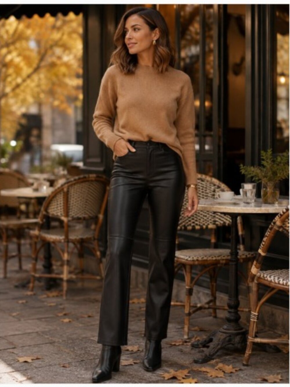 Ann Taylor Factory Black Faux Leather 5-Pocket Pants